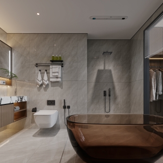 现代主卧室2内卫特写