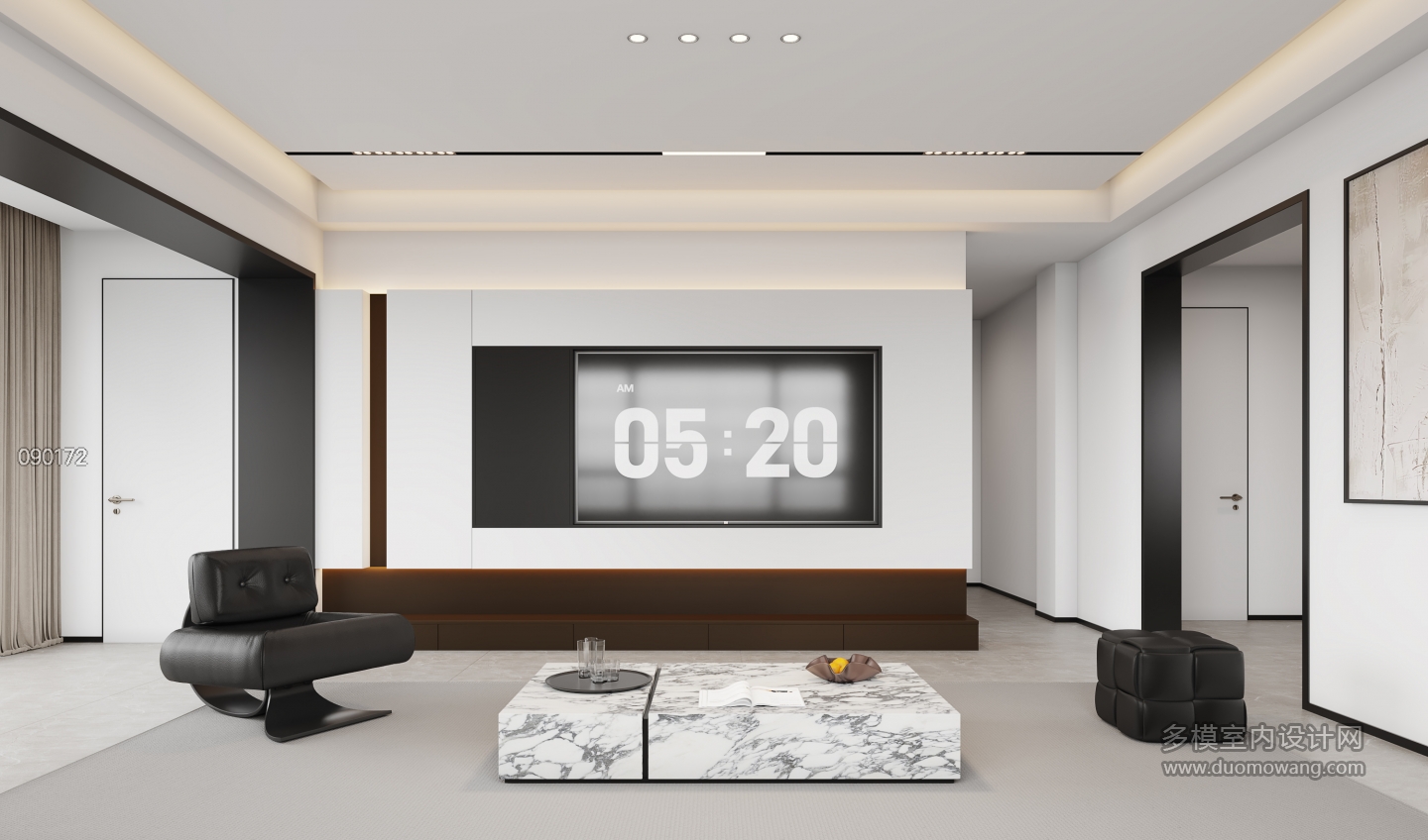 现代客厅2-电视墙