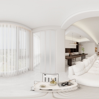 现代奶油风阳台