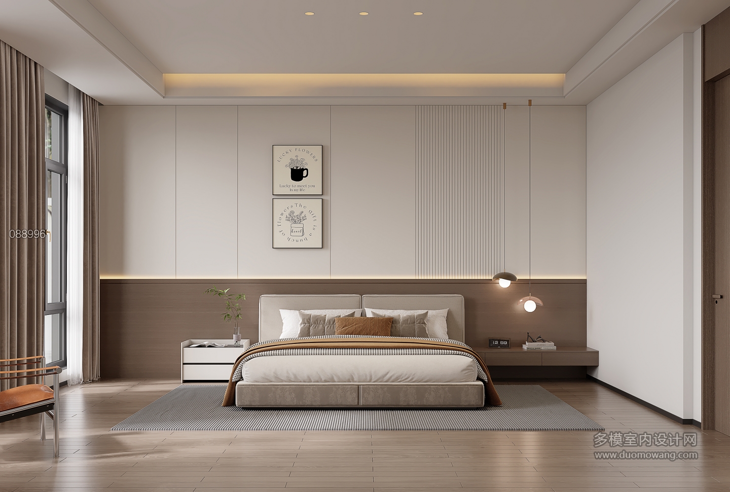 意式轻奢二楼大女儿房