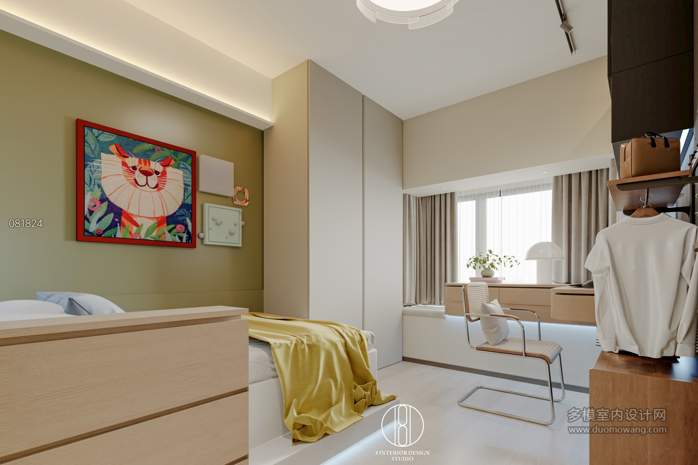 现代儿童房静态