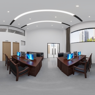 现代警察局接访受理台席全景