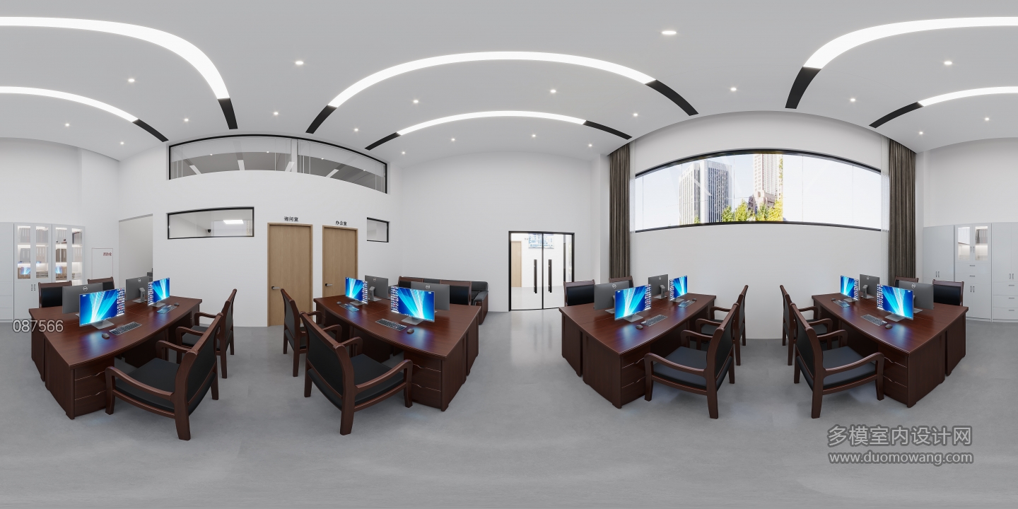 现代警察局接访受理台席全景