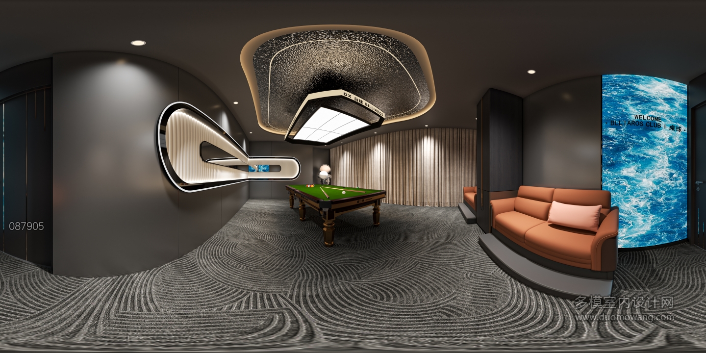现代台球室全景1