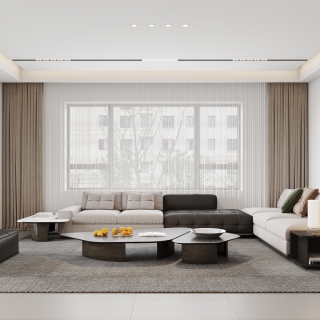 现代客厅1-沙发墙