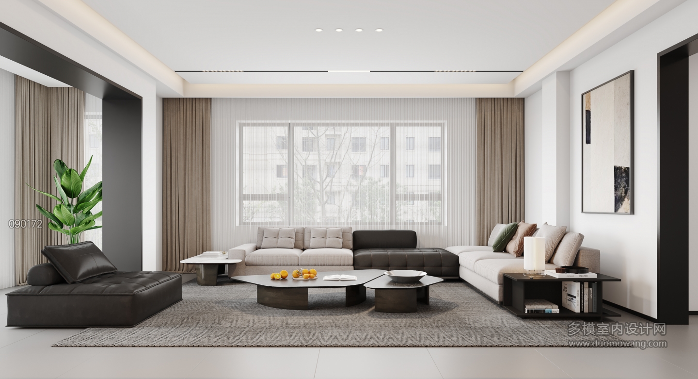 现代客厅1-沙发墙