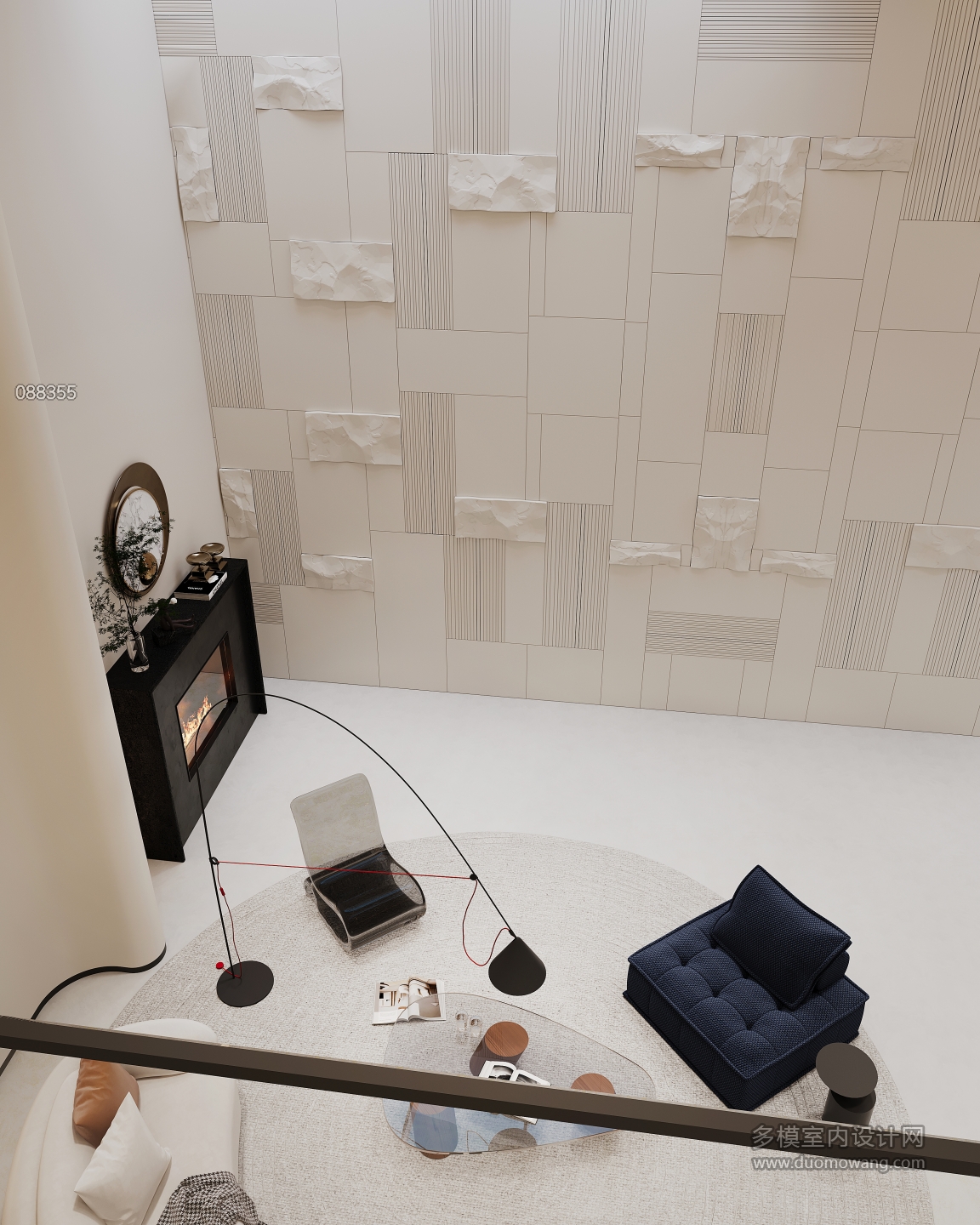 现代负二客厅单张一