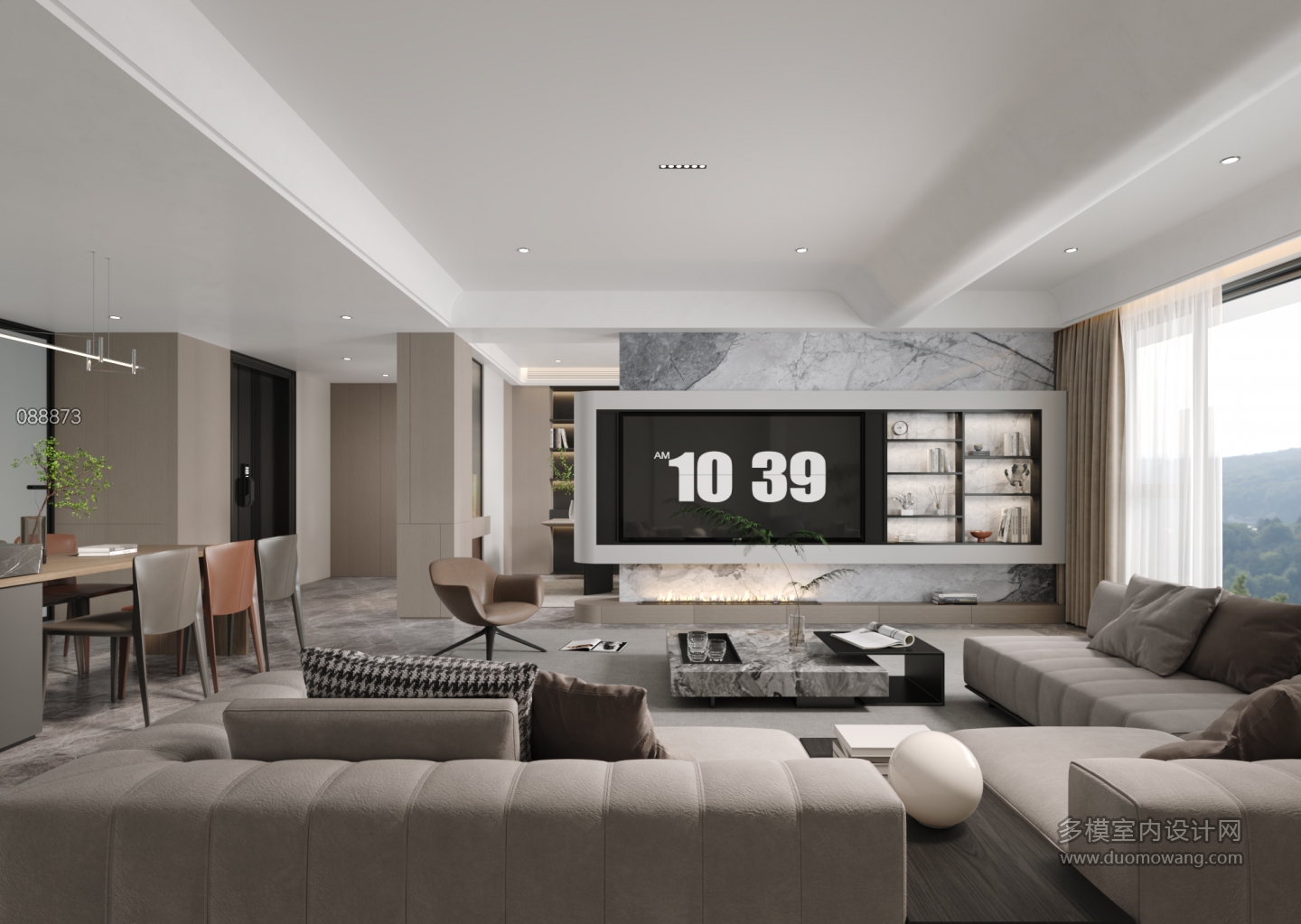 现代电视背景墙-单张