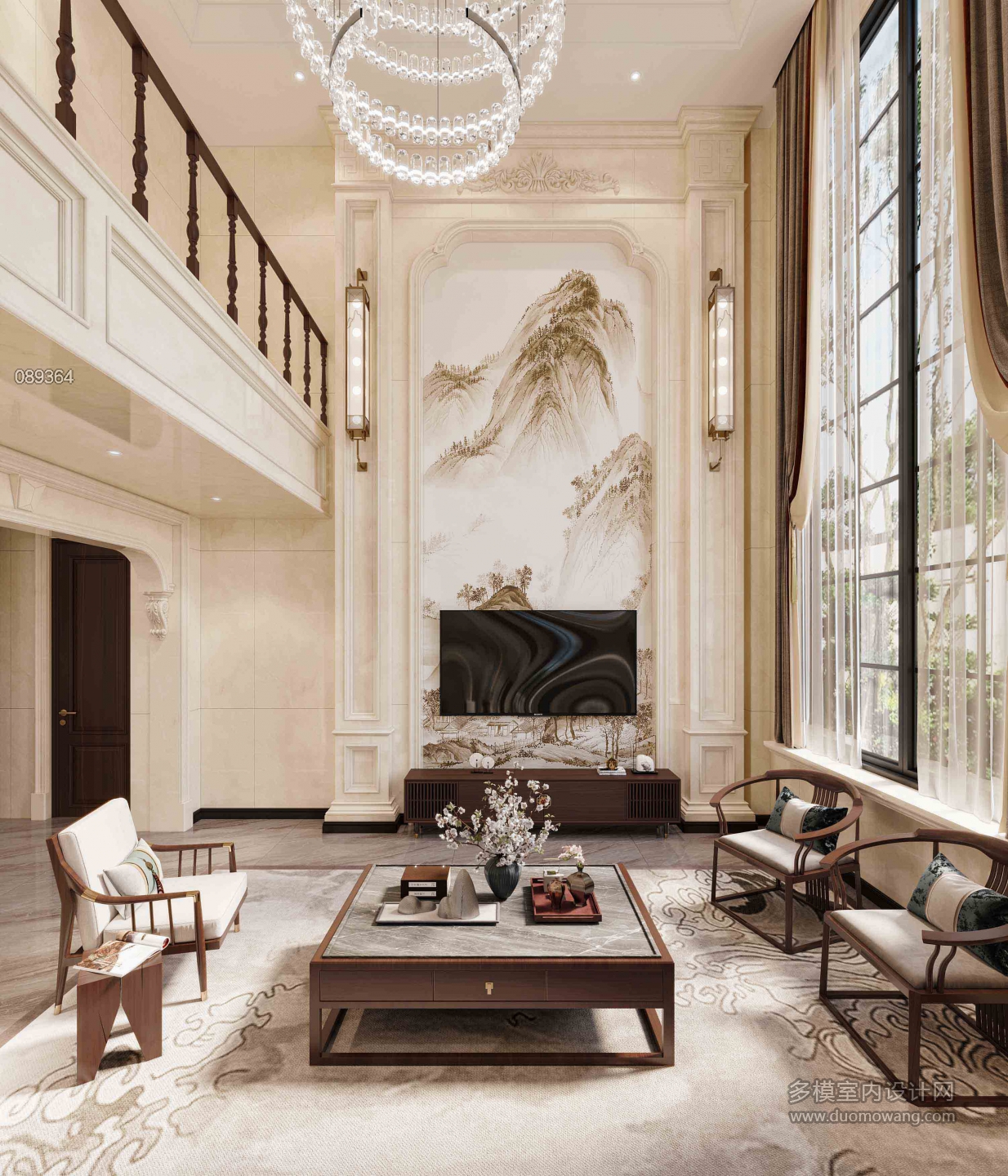 新中式电视墙-3