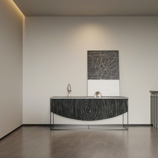 意式极简三层楼梯玄关