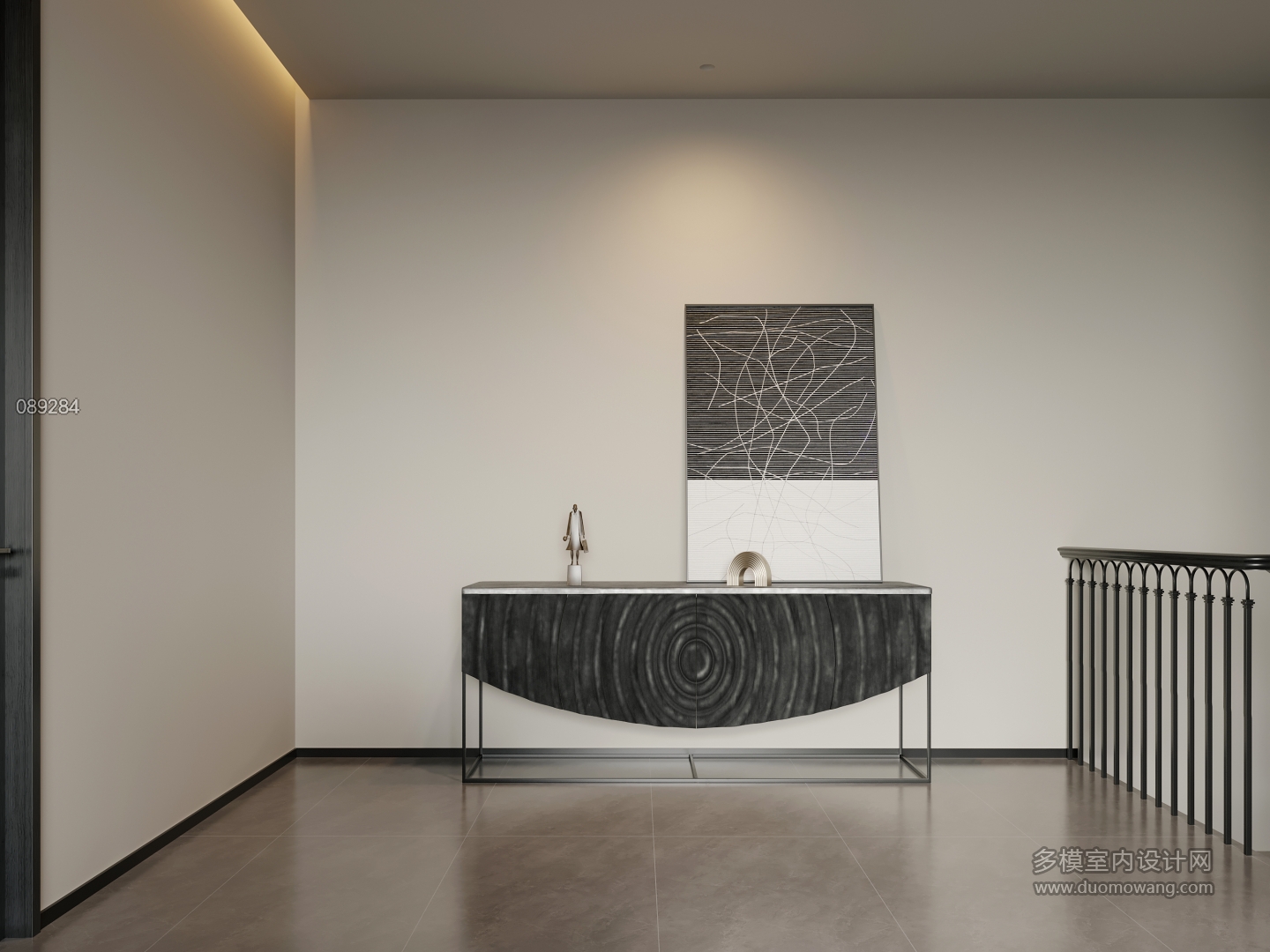 意式极简三层楼梯玄关