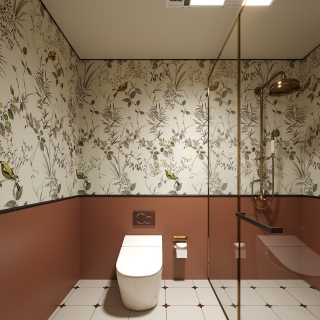 法式复古夹层卫生间