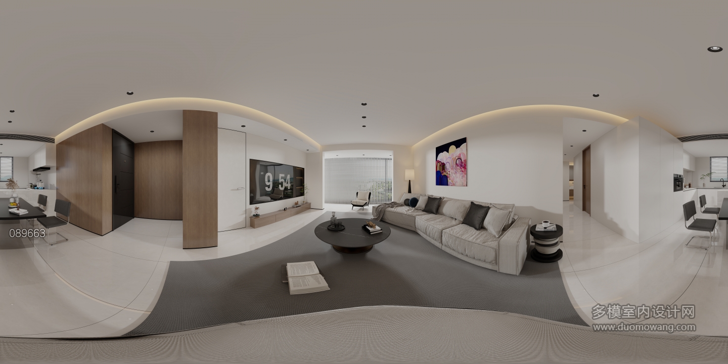 现代客餐厅全景