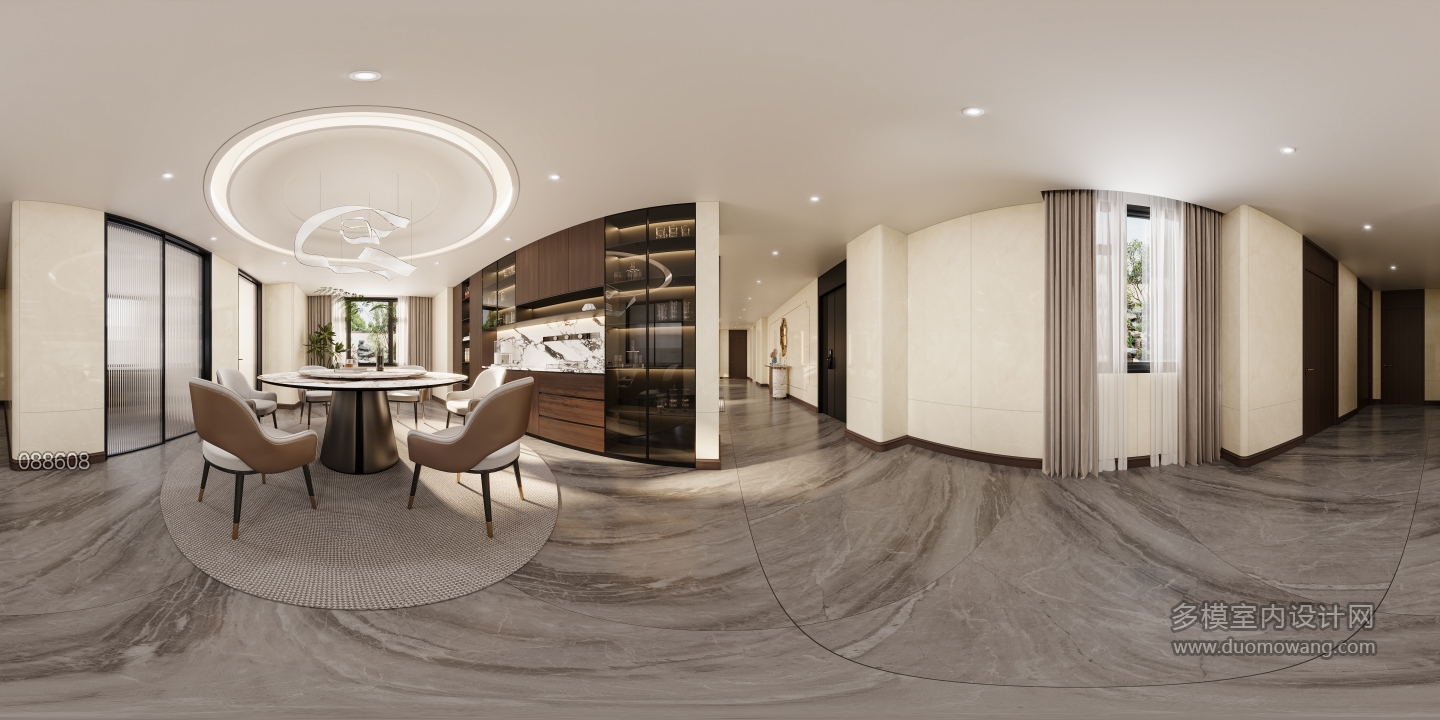 新中式餐厅-全景