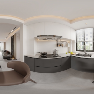 现代客餐厅全景