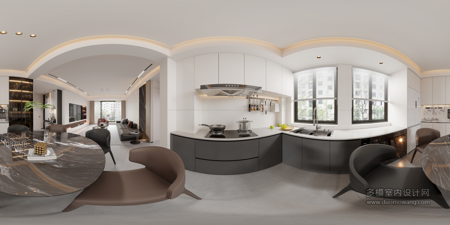 现代客餐厅全景