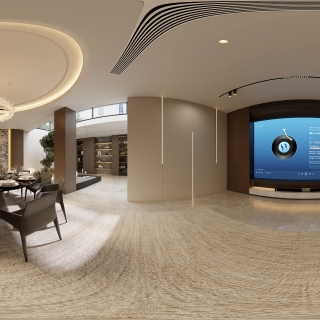 意式轻奢负一楼餐厅360