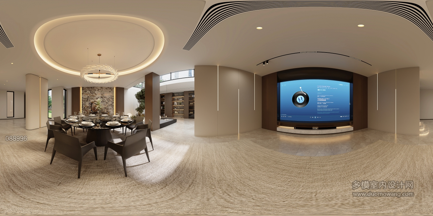 意式轻奢负一楼餐厅360