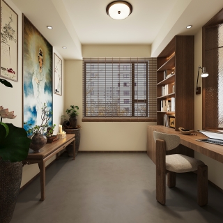 自然风书房单张