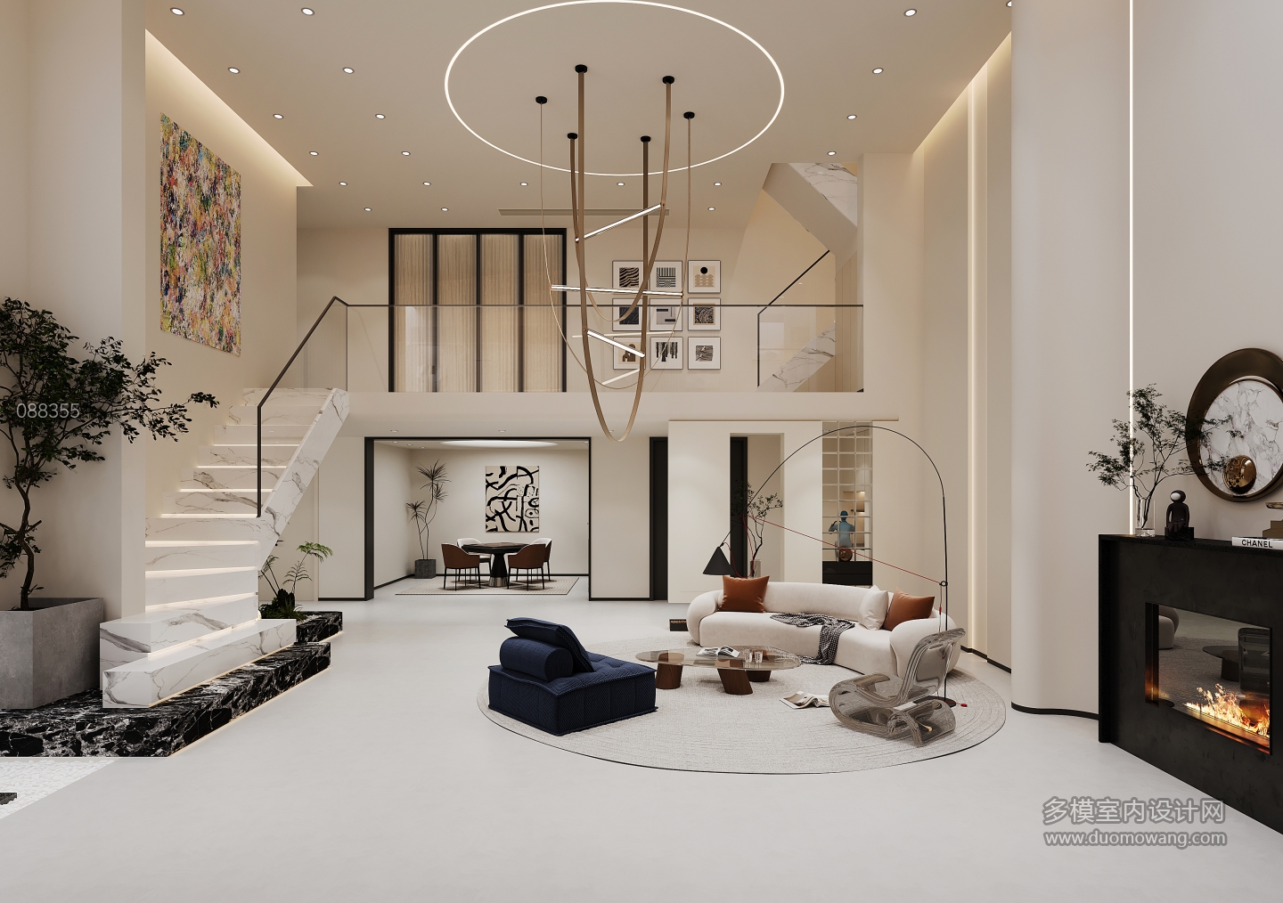 现代负二客厅单张二