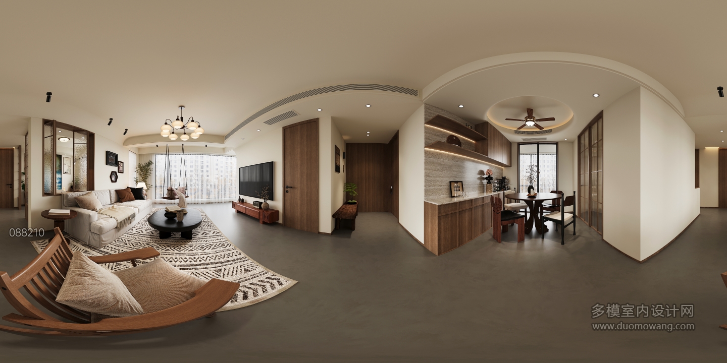 自然风客餐厅全景