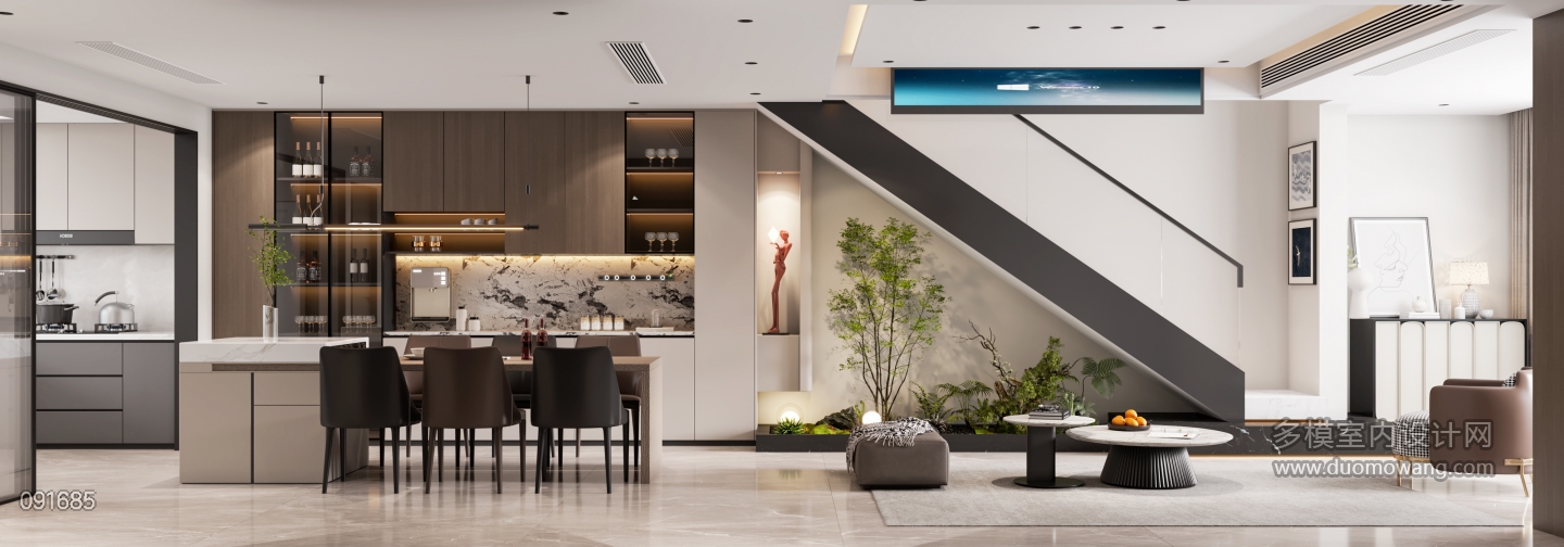 现代一楼楼梯面