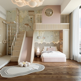 现代女孩房特写