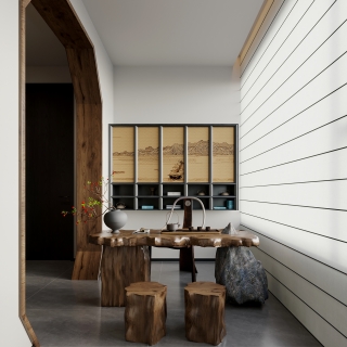 意式极简三层茶室