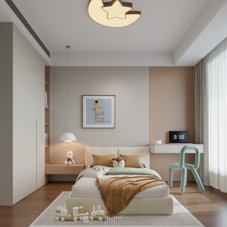 现代儿童房静态