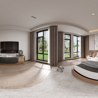 意式轻奢三楼主卧360