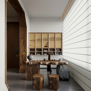 意式极简三层茶室