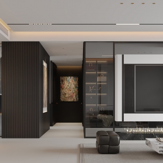 意式客餐厅-电视墙静态