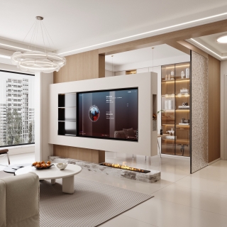 现代风格电视墙