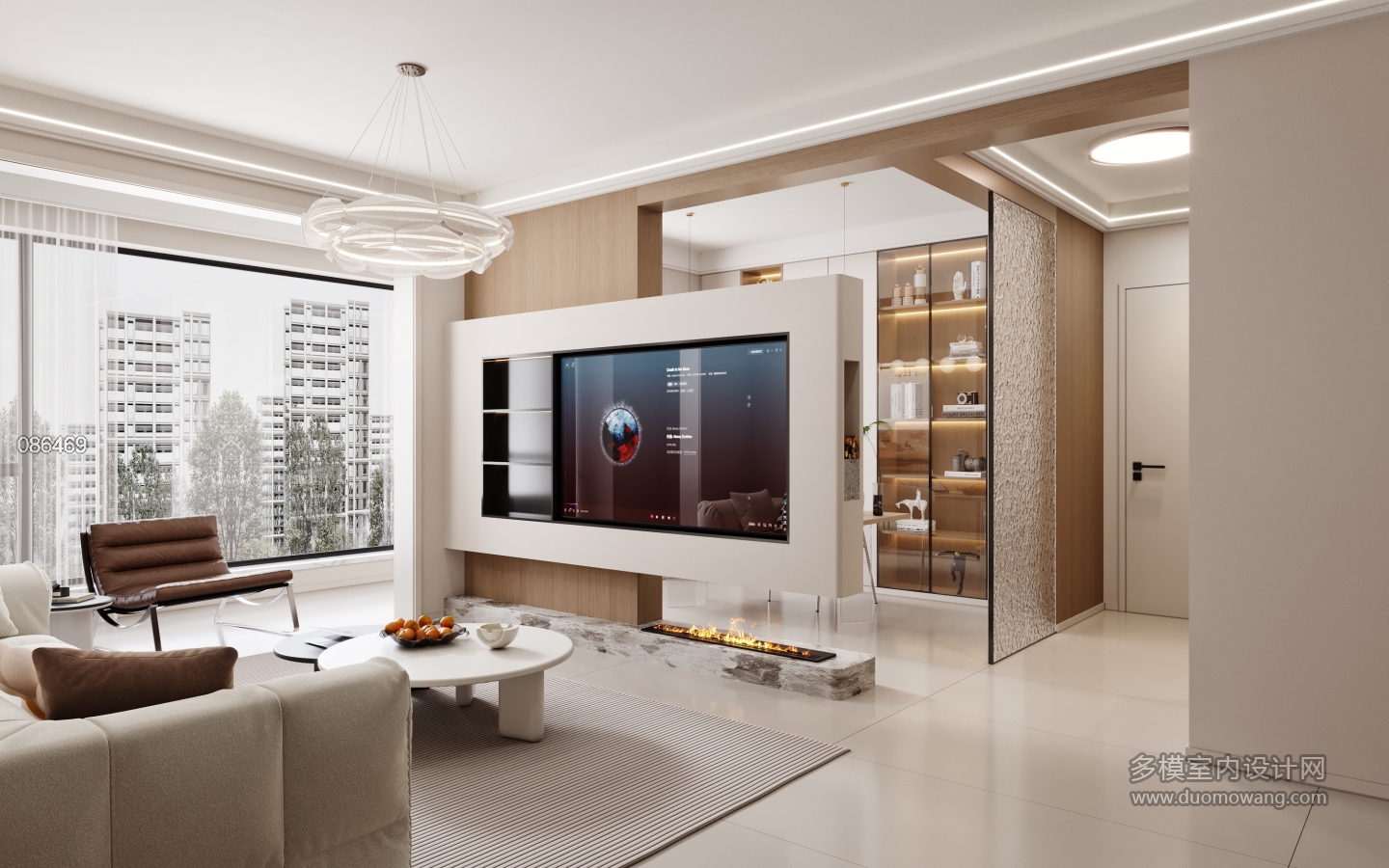 现代风格电视墙