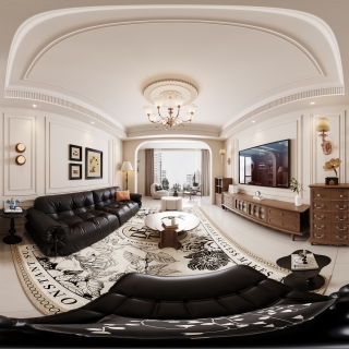 法式风格客厅全景