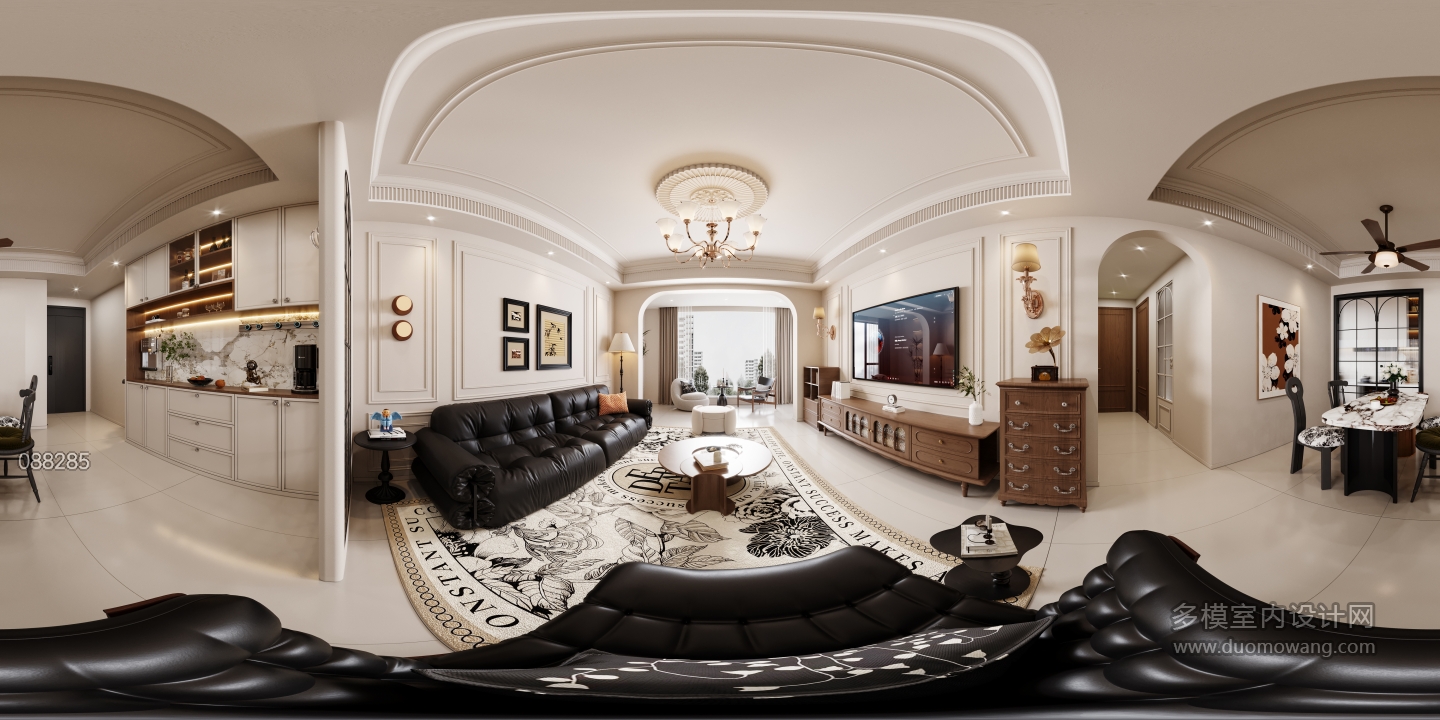 法式风格客厅全景