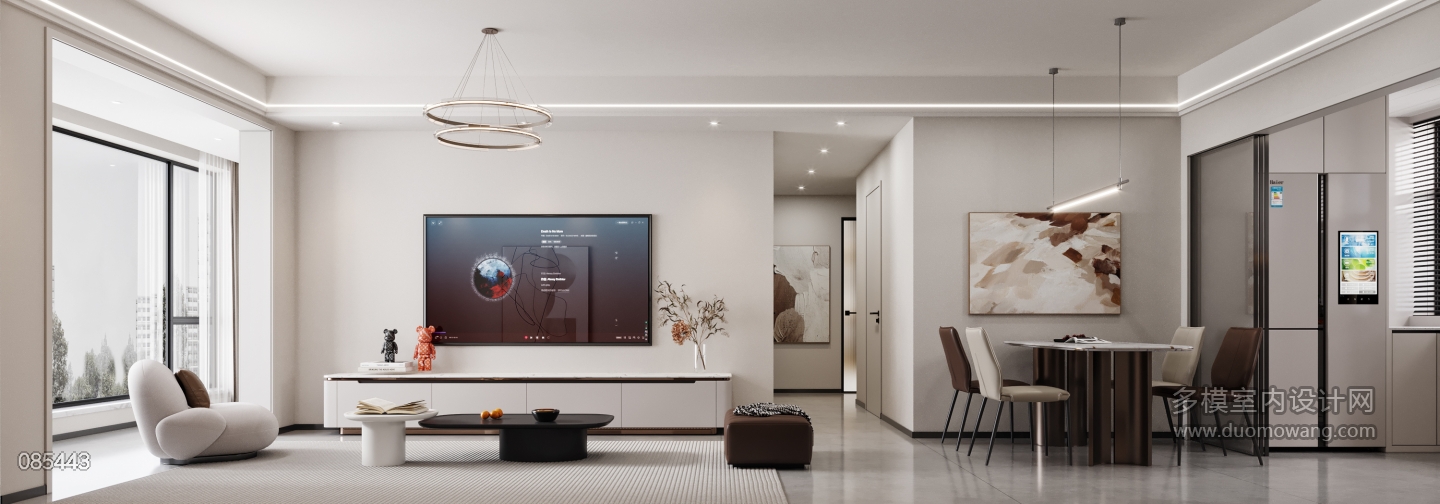 现代电视墙特写