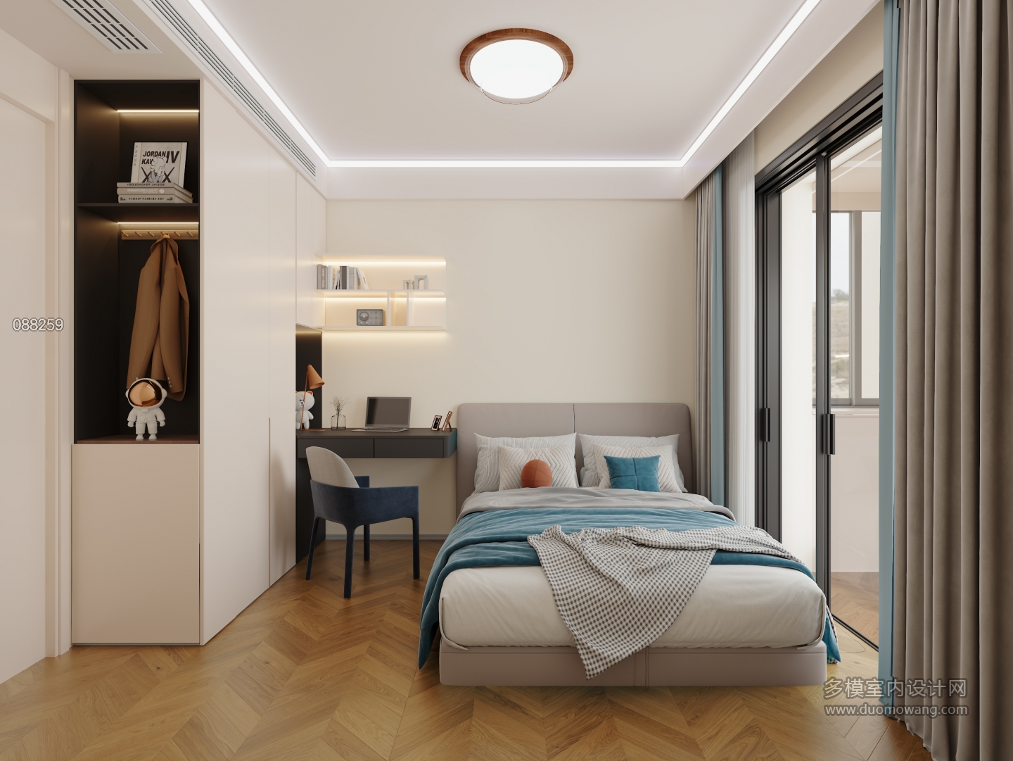 法式男孩房单张