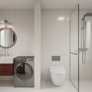 美式三楼卫生间单张