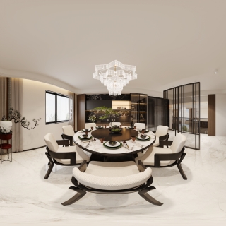 4新中式餐厅全景