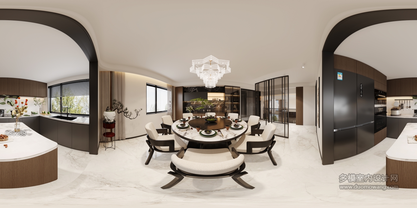 4新中式餐厅全景