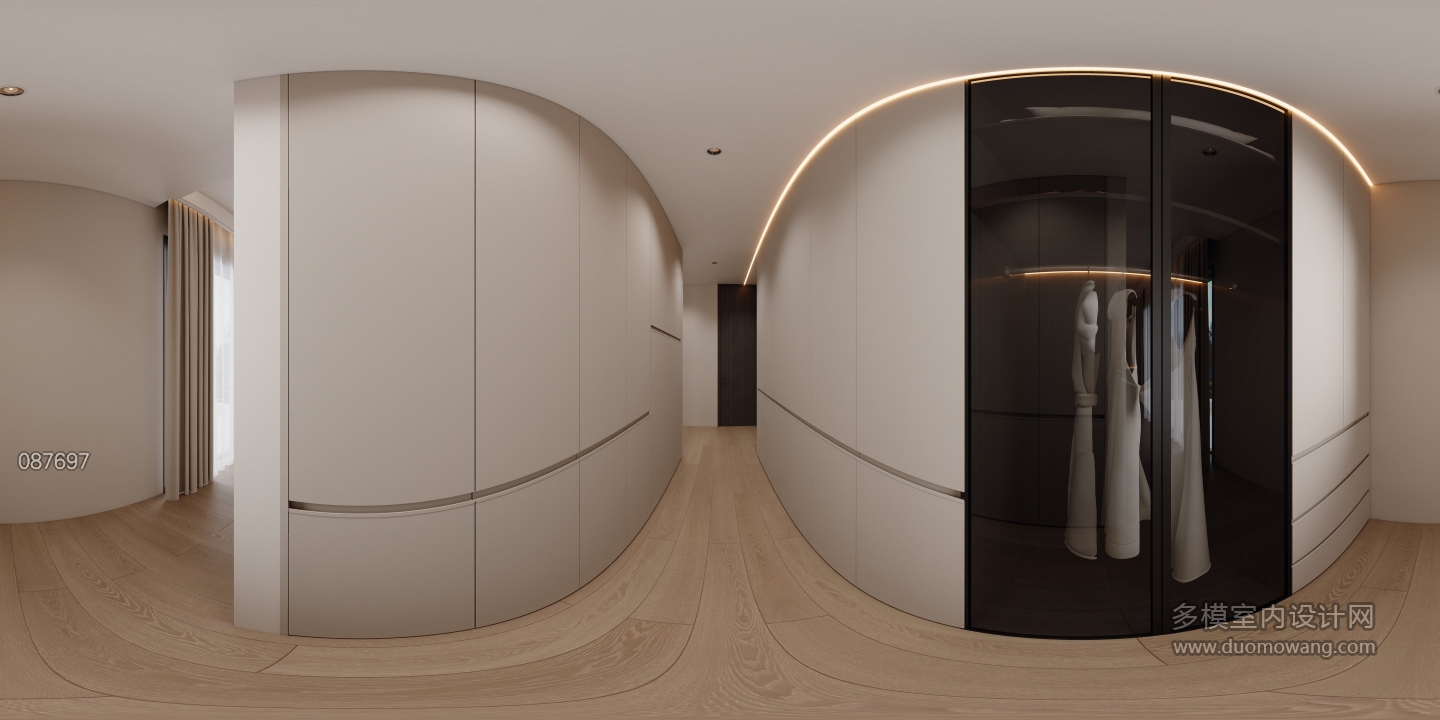 现代3层衣帽间