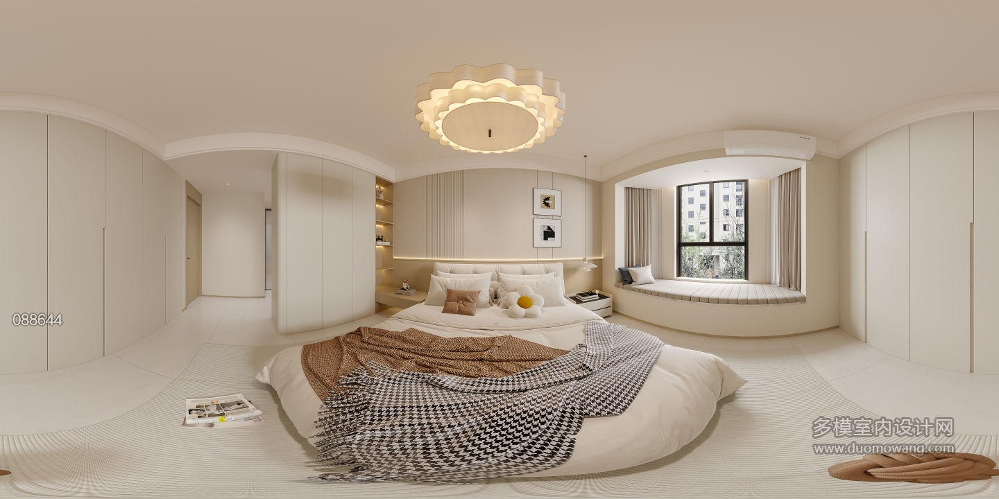 现代主卧全景