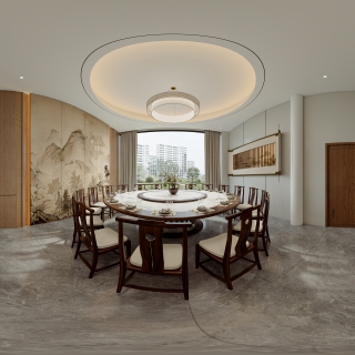 新中式餐厅全景