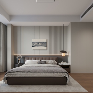 现代主卧静态
