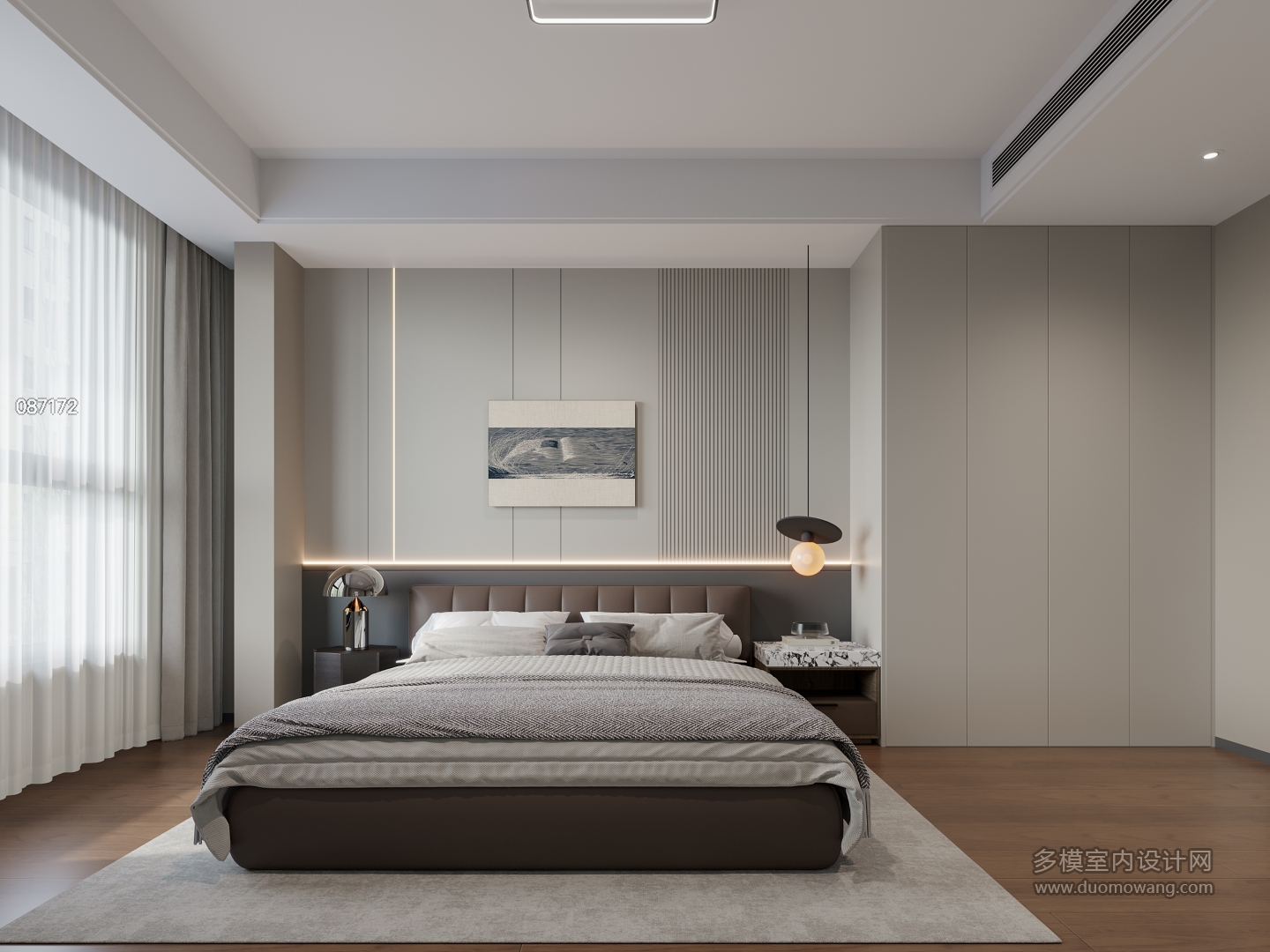 现代主卧静态