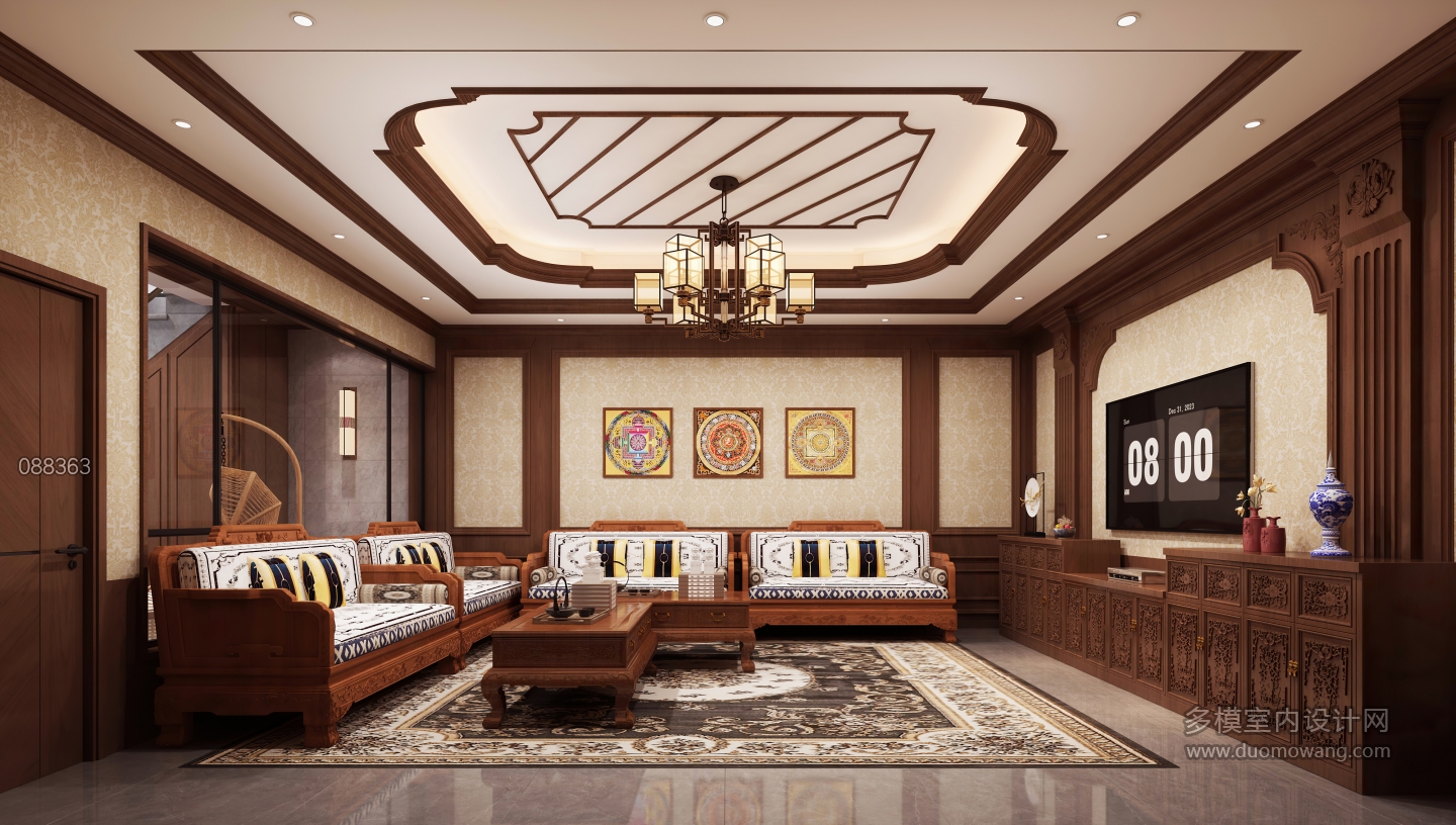 藏式别墅客厅静态 (1)