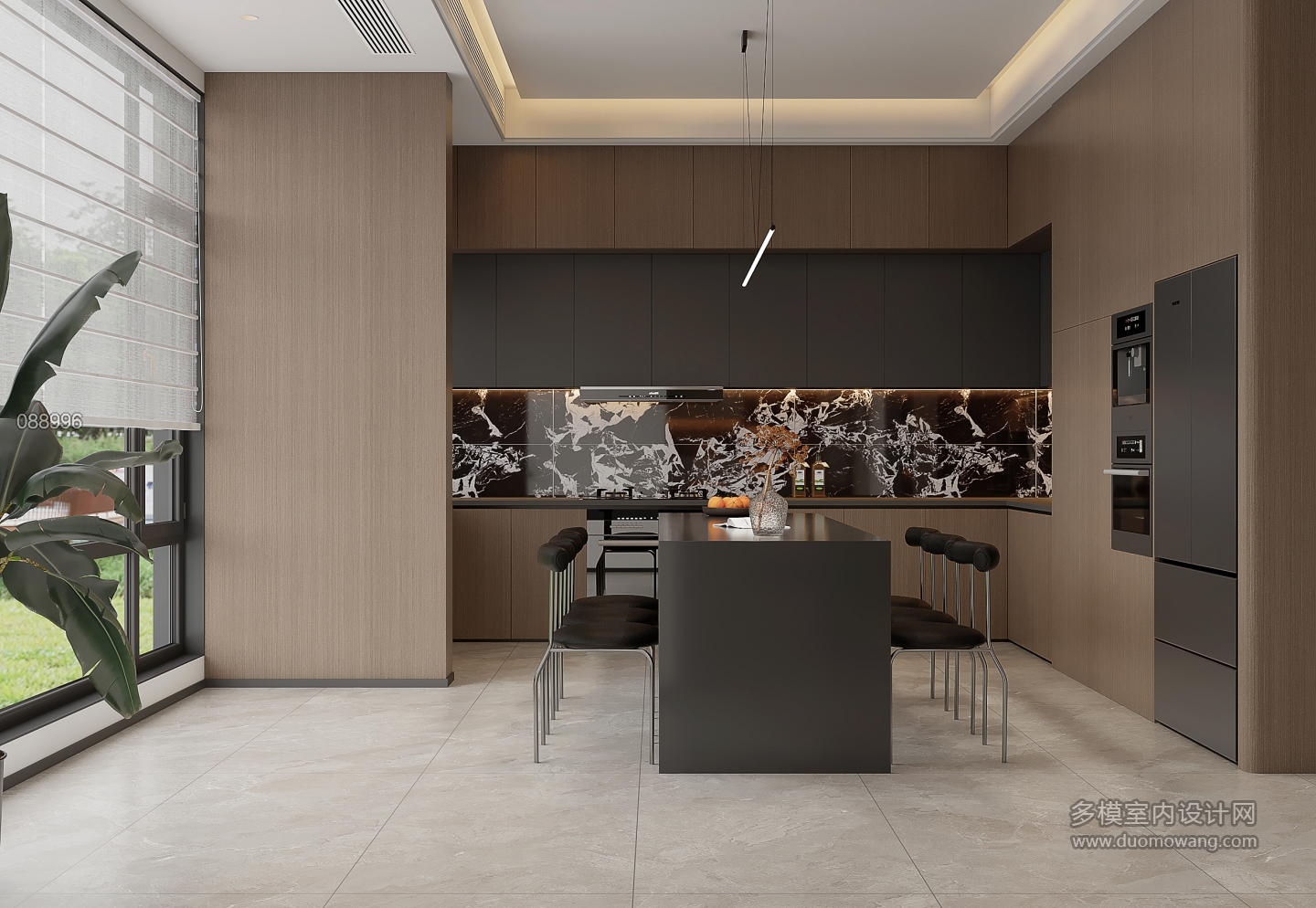 意式轻奢一楼餐厨