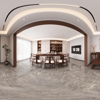 新中式1楼_门厅全景