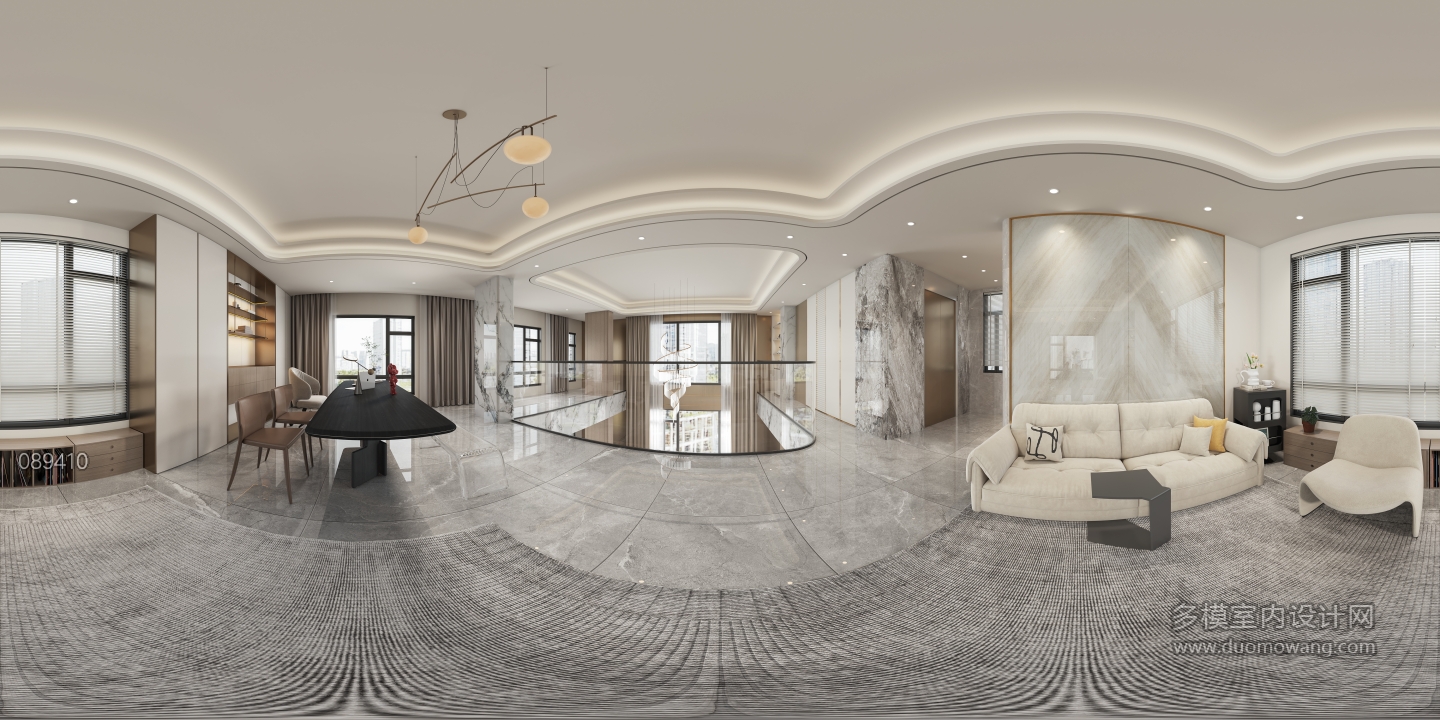 现代休闲区全景